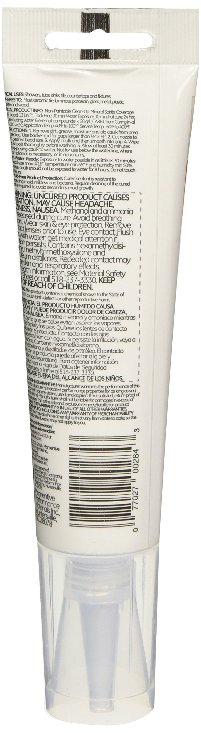 GE Momentive Performance Materials GE284 2.8-Ounce Silicone II Premium Waterproof Kitchen and Bath Squeeze Tube, Clear - Image 2