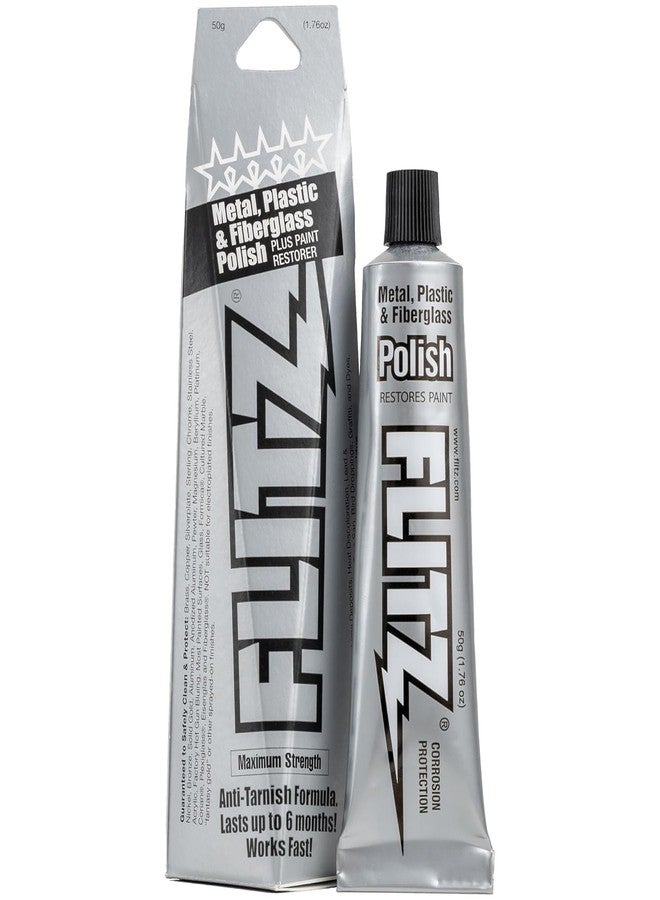 Flitz Multi-Purpose Metal Polish Paste - 1.76oz Tube of USA-Made - Works on Stainless Steel, Chrome, Aluminum, Plastic, Jewelry - Non-Abrasive Cleaner & Rust Remover (1 Pack) - Image 1