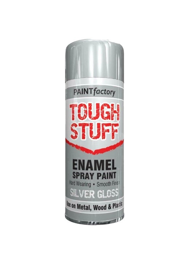Paintfactory Paint Factory Interior and Exterior Enamel Paint Tough and Hard Wearing Silver Gloss 400ml Perfect Gloss Finish For Your Projects Use on Metal, Wood & Plastic. - Image 3