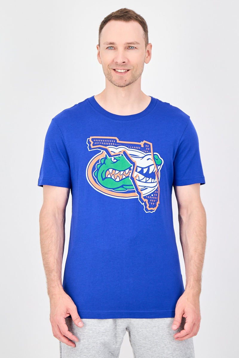 Fanatics Men Sportswear Fit Short Sleeve Florida Gators Rugby T-Shirt, Blue - Image 1