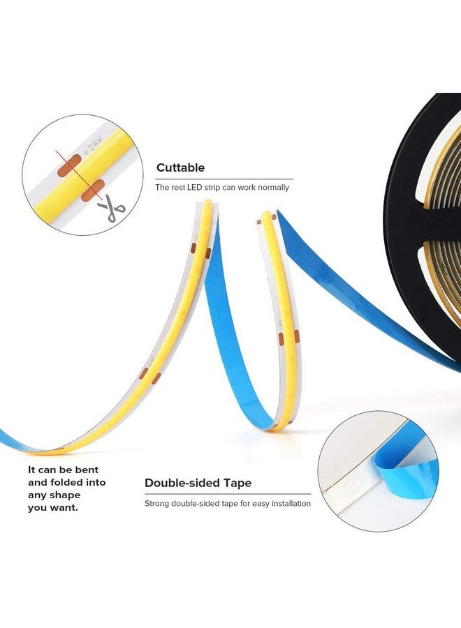 protium شريط LED مرن Protium FCOB 360LEDs/متر 60W DC12V أبيض طبيعي 4000K 90 Ra عرض 8 مم PCB، 5 متر لفة - Image 5