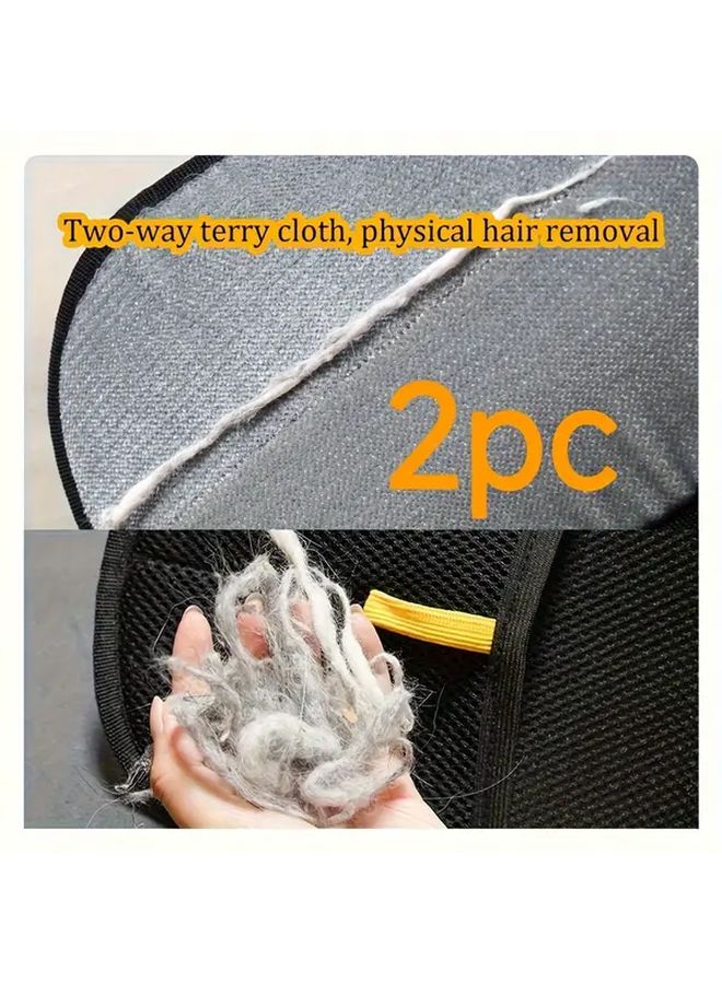 2pcs Static Lint Remover Gloves with Sticky Adhesive Dual Sided Brush for Pet Hair Removal - Image 5