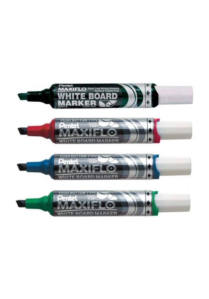 Pentel Maxiflo White Board Marker Set - 4 Colors - Image 1
