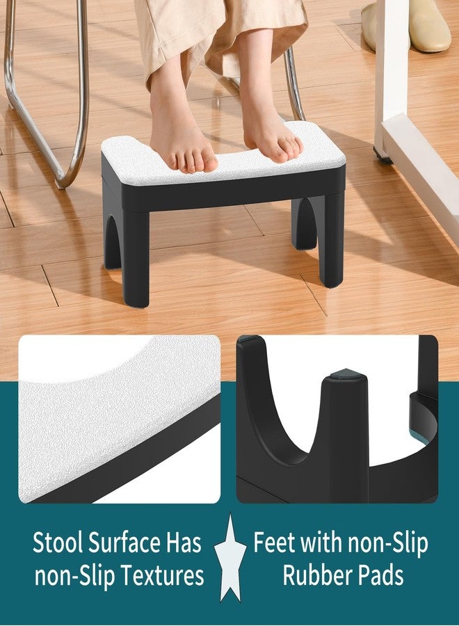 Demiwise Toilet Stool Squat for Adult, Non-Slip Simple Toilet Stool White, 7 Inch Step Assistance Step, Detachable Faux Leather Texture Potty Stool Suitable for Shower, Study, Living Room（No Leather） - Image 4