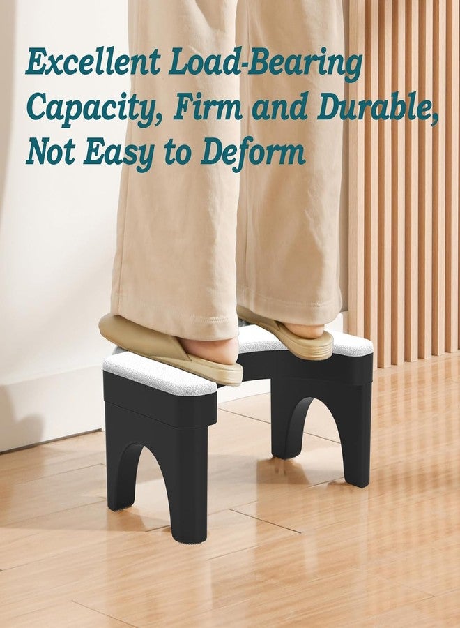 Demiwise Toilet Stool Squat for Adult, Non-Slip Simple Toilet Stool White, 7 Inch Step Assistance Step, Detachable Faux Leather Texture Potty Stool Suitable for Shower, Study, Living Room（No Leather） - Image 5