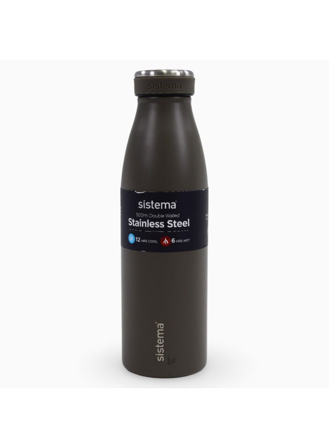 Sistema Stainless Steel Insulated Bottle – Grey