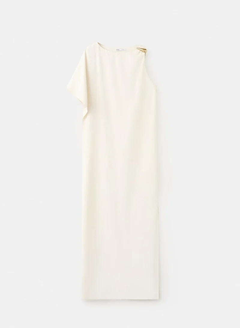 MANGO  Long dress with asymmetrical sleeve for Women | Best Price UAE