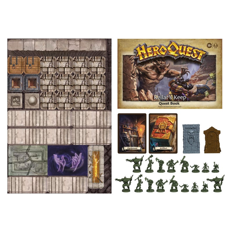 Avalon Hill Hasbro Gaming Avalon Hill HeroQuest Kellar's Keep Expansion, Dungeon Crawler Board Game for Ages 14 and Up 2-5 Players Requires HeroQuest Game System to Play - Image 2