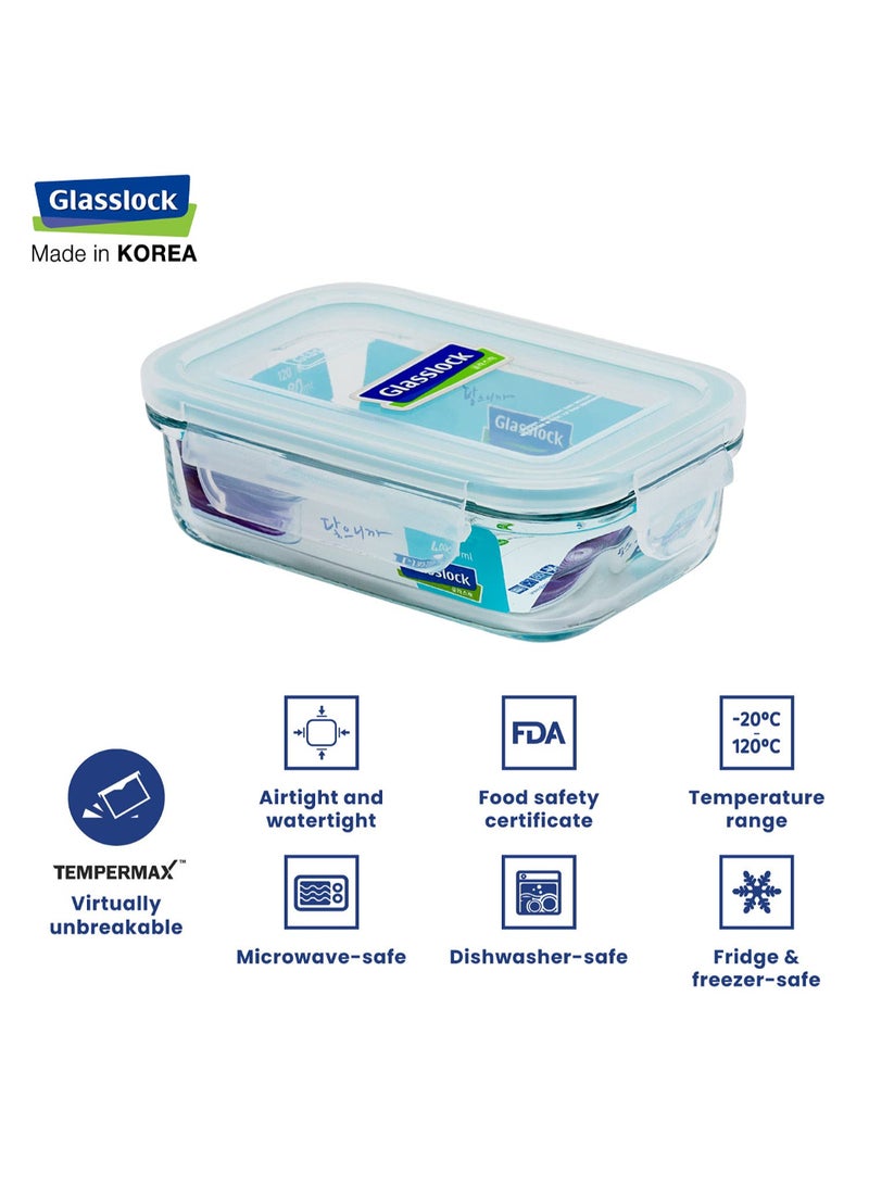 Glasslock Rectangular 400ml - Image 4