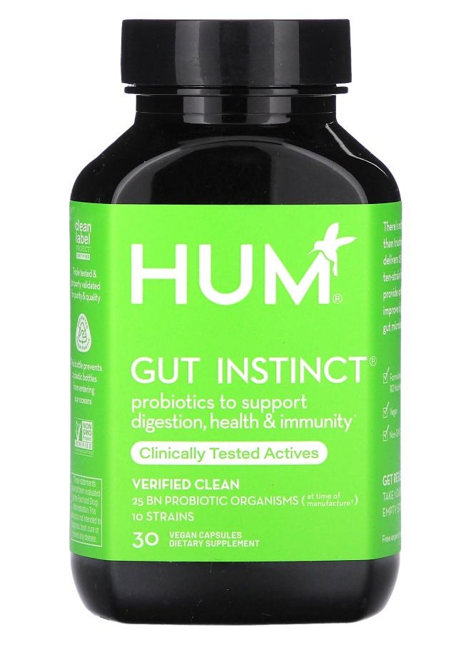 Hum Nutrition - Gut Instinct 30 Vegan Capsules - Image 1