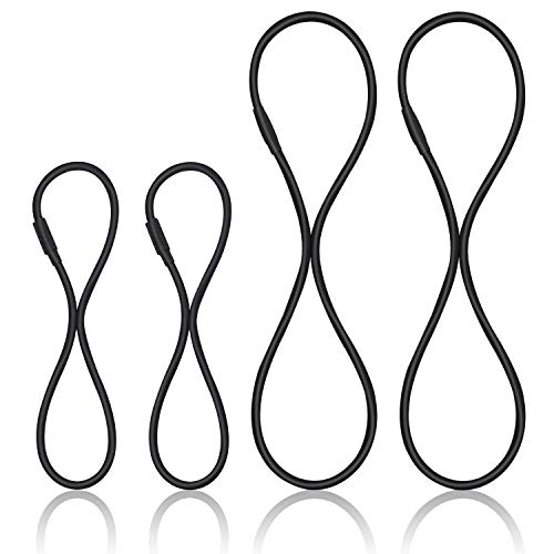 Boseen Universal Elastic Bands Replacement, Anti-aging Rubber Ring for Microphone Shock Mount Holder Clamp Clip, Set of 4 (Black) - Image 1