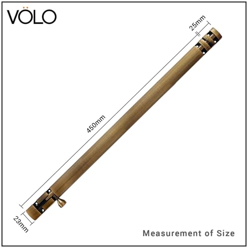VOLO Premium Tower Bolt – Heavy Duty Door Latch/Kundi/Chitakni for Main Door & Rooms, Aluminium Body with Stainless Steel Rod, Antique Brass Finish, 18 Inch (450MM), Pack of 2 Pieces with Screws - Image 2