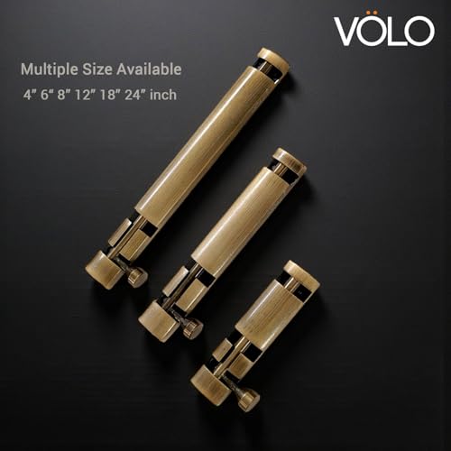 VOLO Premium Tower Bolt – Heavy Duty Door Latch/Kundi/Chitakni for Main Door & Rooms, Aluminium Body with Stainless Steel Rod, Antique Brass Finish, 18 Inch (450MM), Pack of 2 Pieces with Screws - Image 5