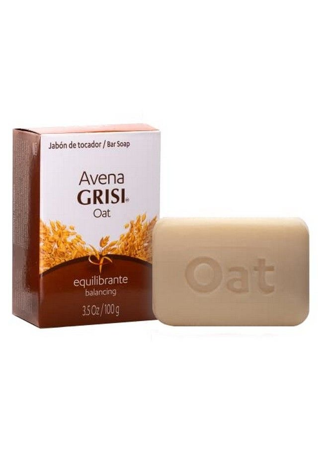 Oat Soap Cleansing Balancing Soap With Natural Oat Assists In Balancing Your Skin And Moisturizing It Delicate Skin Antiacne Exfoliating Bar Soaps White (Pack Of 6)