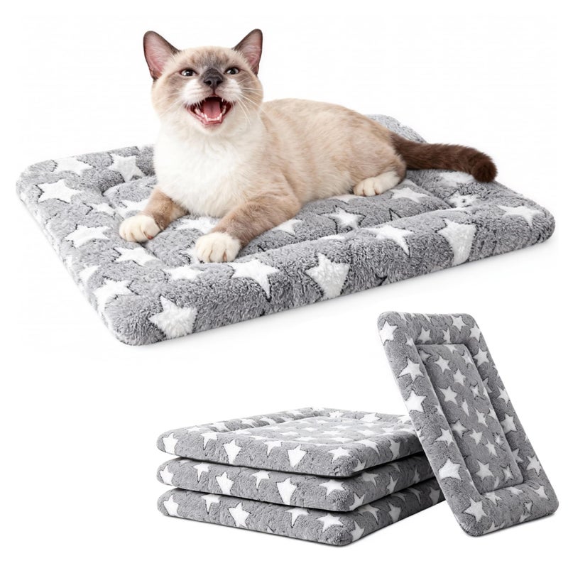 pobopobo Dog Bed Mat, Reversible Crate Pads for Small/Medium/Large Dogs & Cats Sleeping, Portable & Soft, Dog Beds Crate Pad (Grey, XS(18"*14"*1.5")) - Image 1