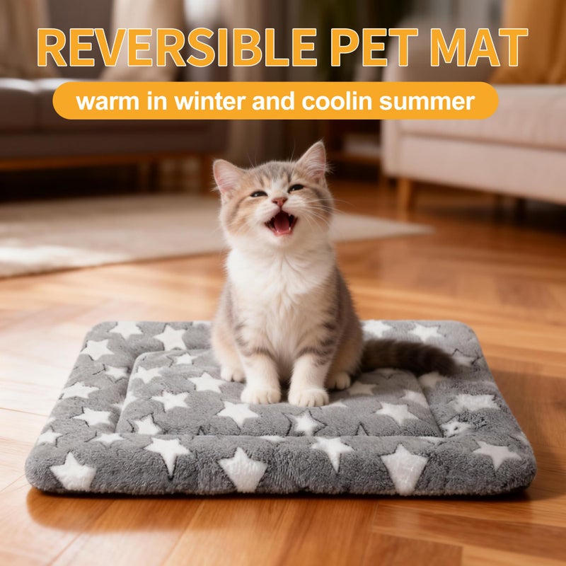 pobopobo Dog Bed Mat, Reversible Crate Pads for Small/Medium/Large Dogs & Cats Sleeping, Portable & Soft, Dog Beds Crate Pad (Grey, XS(18"*14"*1.5")) - Image 5