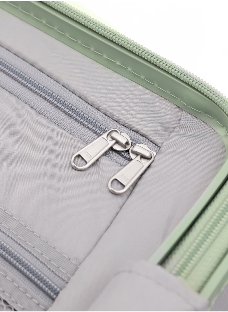 LIGHTGO - LIGHTGO 7624 Tea green color 28" Suitcase large size luggage check in luggage with TSA Lock travel case YKK zipper with power bank pocket 100% PC light weight luggage - Image 1