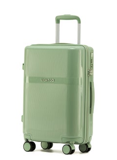 LIGHTGO 7624 Tea green color 28" Suitcase large size luggage check in luggage with TSA Lock travel case YKK zipper with power bank pocket 100% PC light weight luggage