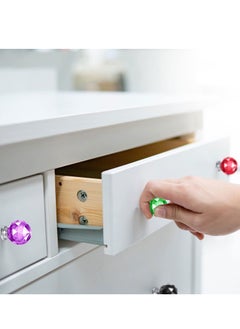 Y&D Dresser Knobs for Cabinets and Drawers, 30mm Multicolor Crystal Knobs, Glass Pull Drawers Hardware Kitchen, Pack of 10  - Image 5