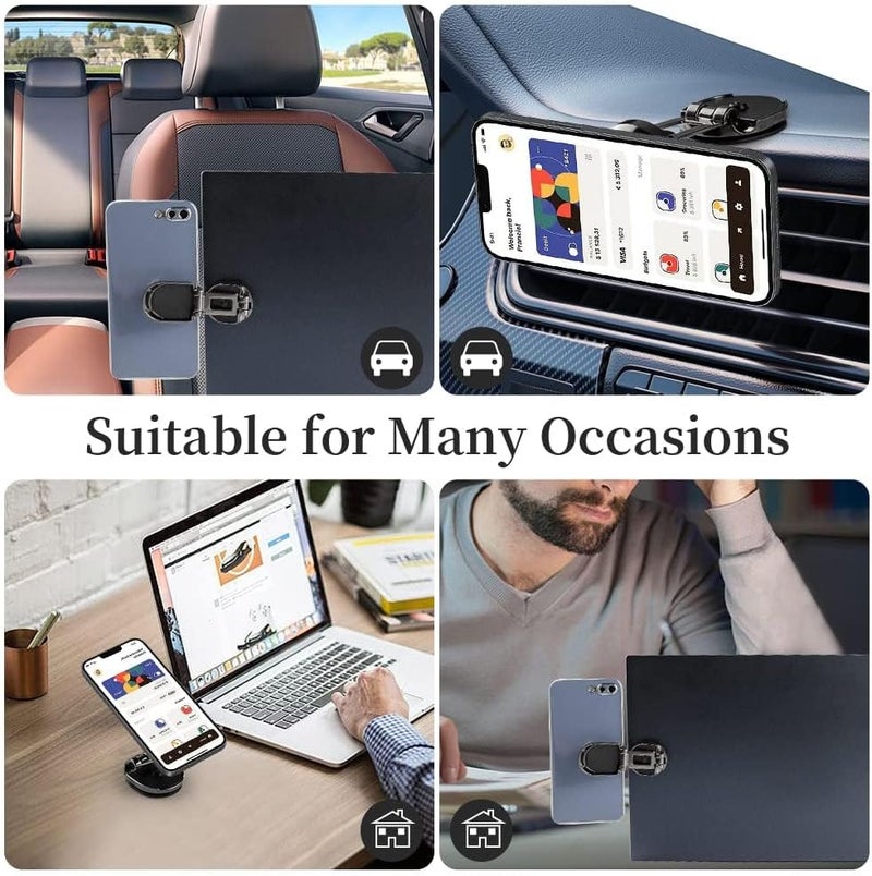 BLUE OCEAN Magnetic Car Phone Holder Foldable Dashboard Cell Phone Car Mounts 360 Adjustable Rotation Mobile Magnet Holder Car Aluminum perfect For Table Kitchen and any location (MODEL A - 360º) - Image 5