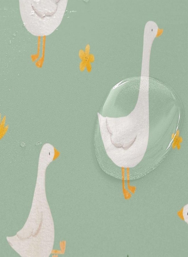 WELLDAY Shower Curtain Goose Bird Bathroom Decor Waterproof Fabric with Hooks 60x72 Inch - Image 4