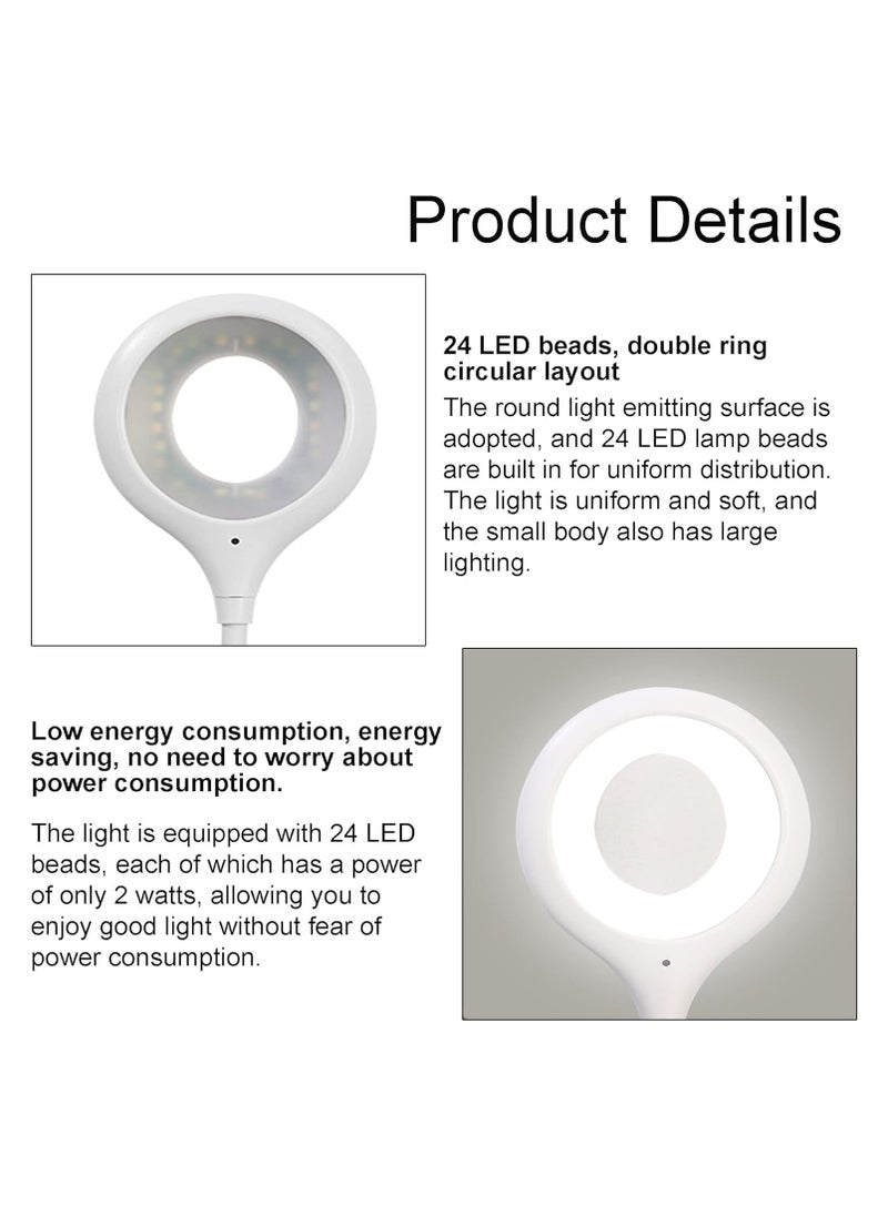 Flexible USB LED Desk Lamp | 3 Color Modes & Adjustable Brightness | Eye-Friendly Light for Reading, Study, and Work
