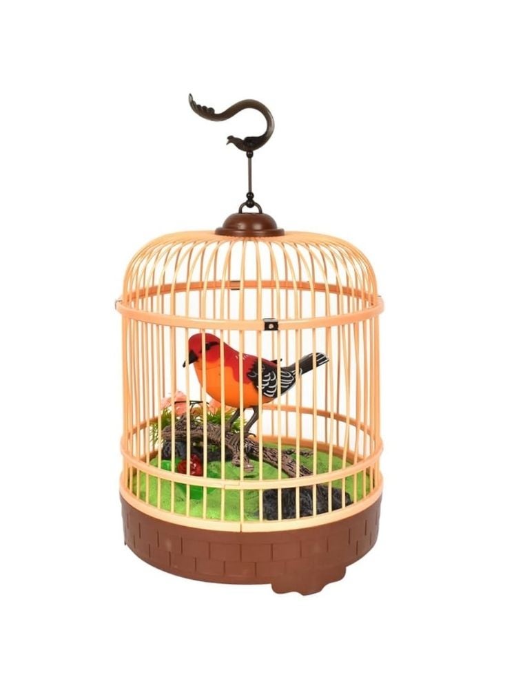 Premium Beautiful Bird Singing Toy in Decorative Cage – Colorful Musical Bird with Sound Effects, Hanging Cage Design, Interactive Educational Toy for Kids - Image 2