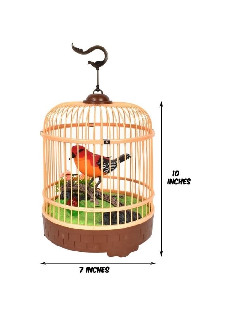 Premium Beautiful Bird Singing Toy in Decorative Cage – Colorful Musical Bird with Sound Effects, Hanging Cage Design, Interactive Educational Toy for Kids - Image 3