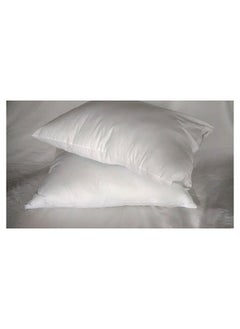 Hotel Linen Klub حزمة من 2 وسادة ضغط حجم 48 سم×70 سم ، غلاف خارجي: 100% ميكروفايبر حشوة: 700 جرام ألياف فارغة إحساس ناعم ، اللون: أبيض  - Image 2