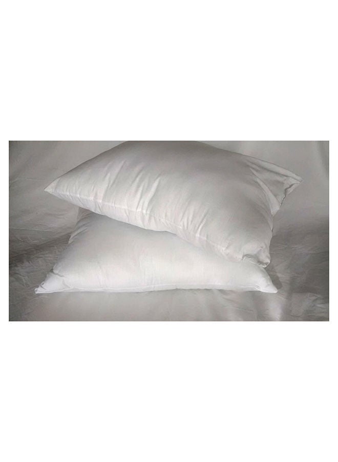 Hotel Linen Klub حزمة من 2 وسادة ضغط حجم 48 سم×70 سم ، غلاف خارجي: 100% ميكروفايبر حشوة: 700 جرام ألياف فارغة إحساس ناعم ، اللون: أبيض  - Image 2
