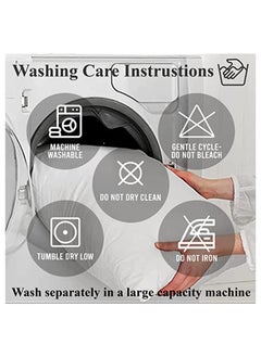 Hotel Linen Klub حزمة من 2 وسادة ضغط حجم 48 سم×70 سم ، غلاف خارجي: 100% ميكروفايبر حشوة: 700 جرام ألياف فارغة إحساس ناعم ، اللون: أبيض  - Image 5