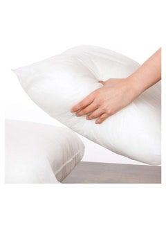 Hotel Linen Klub حزمة من 2 وسادة ضغط حجم 48 سم×70 سم ، غلاف خارجي: 100% ميكروفايبر حشوة: 700 جرام ألياف فارغة إحساس ناعم ، اللون: أبيض  - Image 4