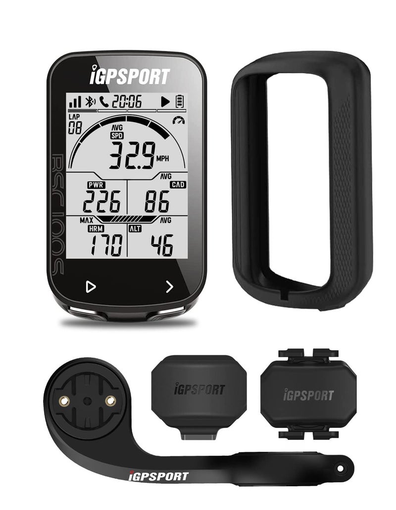 iGPSPORT BSC100S Bicycle/Bike Computer Wireless, 2.6 inch LCD Display Rechargeable Waterproof GPS Cycling Computer (BSC100S Set) - Image 1