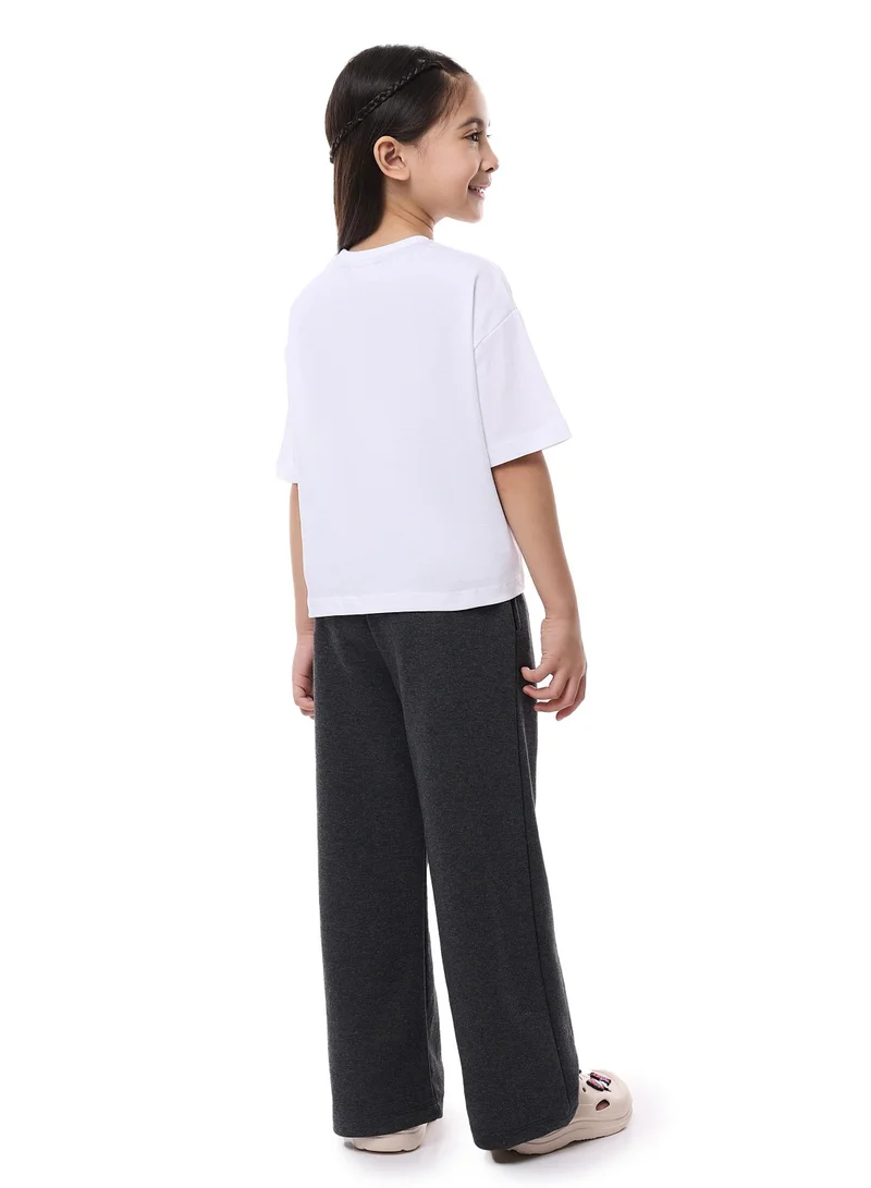 victor and jane victor and jane girls 2 pc set - Embellished top with Matching straight pants