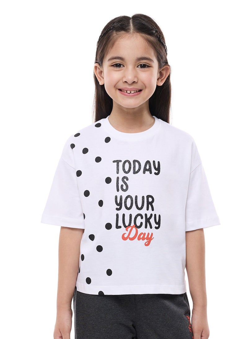 فكتور اند جين طقم فيكتور آند جينز بناتي قطعتين - بلوزة مزينة مع بنطلون مستقيم مطابق - Image 2