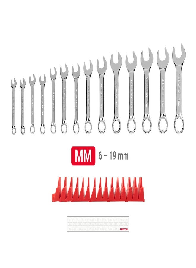 TEKTON Stubby Combination Wrench Set with Modular Organizers, 14-Piece (6-19 mm) | WCB95402 - Image 2