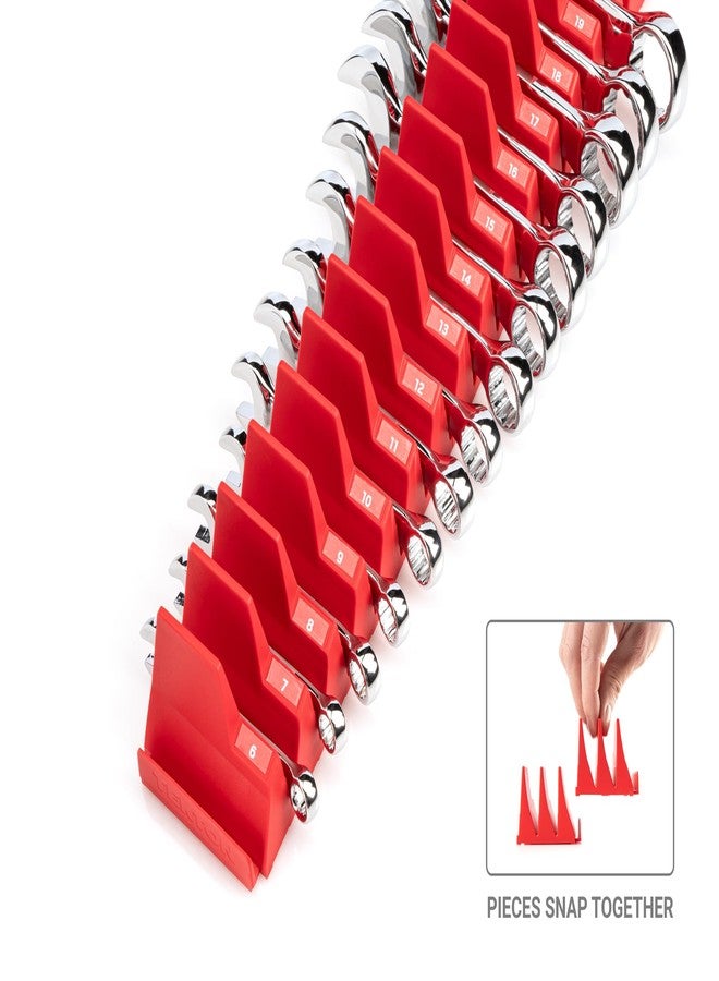 TEKTON Stubby Combination Wrench Set with Modular Organizers, 14-Piece (6-19 mm) | WCB95402 - Image 4