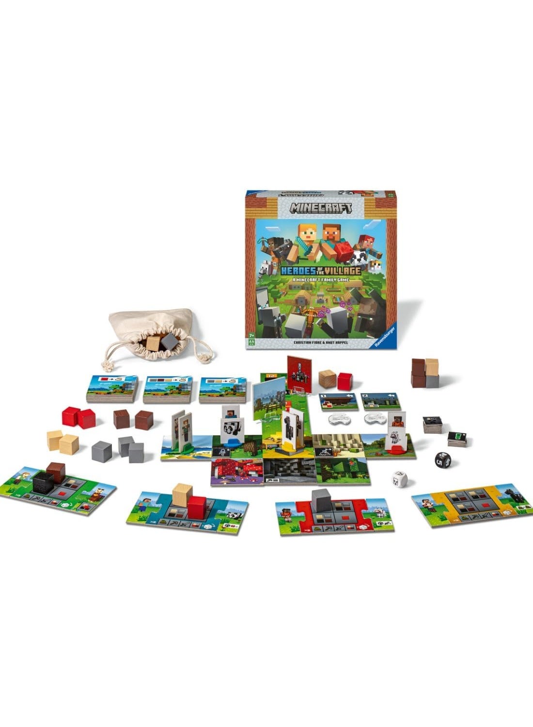 Ravensburger Minecraft Heroes of the Village Board Game – Cooperative Family Strategy Game with Adventure Gameplay, Team Missions and Challenges, Easy to Learn, Fun Indoor Game Night for Kids Ages 7+ | 20914-9