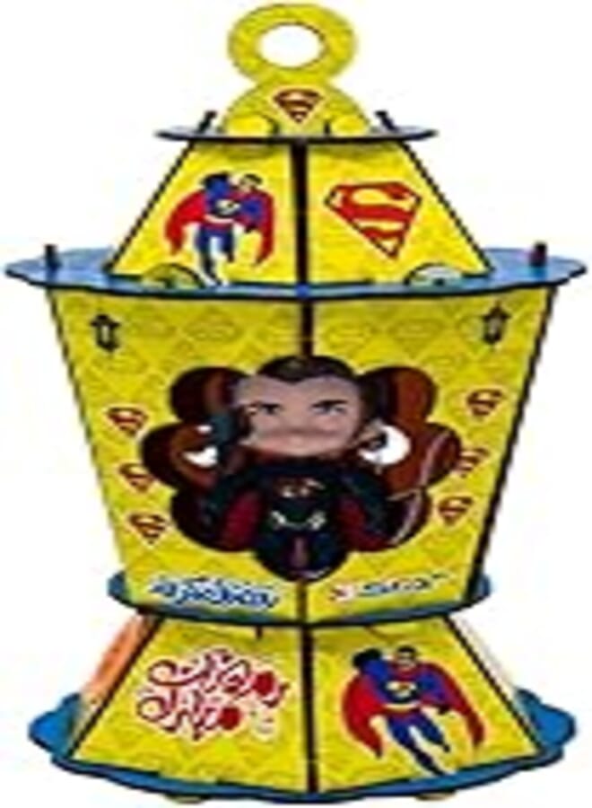 2022 Ramadan Lantern Cartoon Character Dark Yellow Ramadan Song Light Beautiful Ramadan Shape Light 30cm Long
