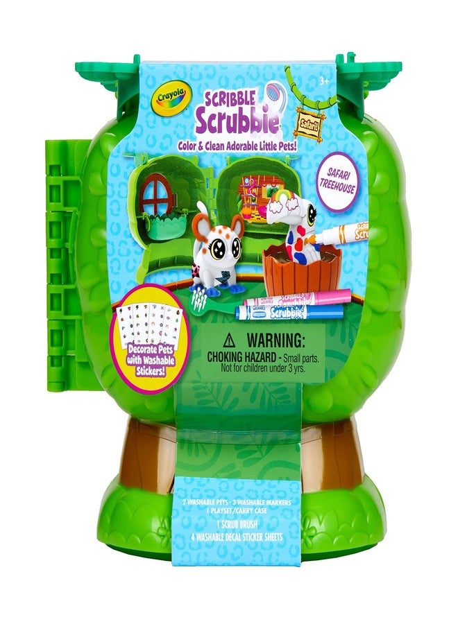 Crayola Scribble Scrubbie Pets Safari Treehouse, Toy Storage Case, Gift for Boys & Girls - Image 1