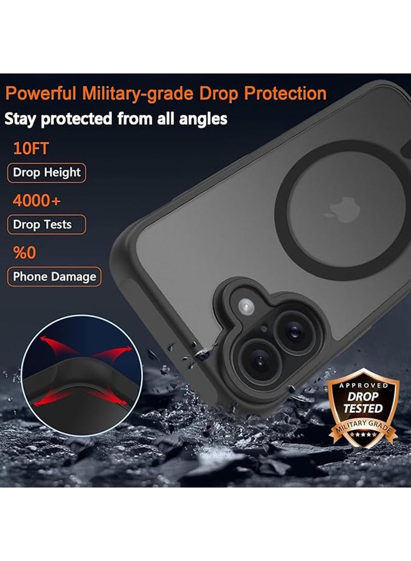 Raxoom iPhone 16 Case,Magsafe Back Coverã€N52 Stronger Magnetsã€‘ã€Shockproof Grade Protectionã€‘Anti-Fingerprints Anti-Scratch, Never Yellowing Slim Magnetic iPhone 16 Cover 6.1 inch Black - Image 4