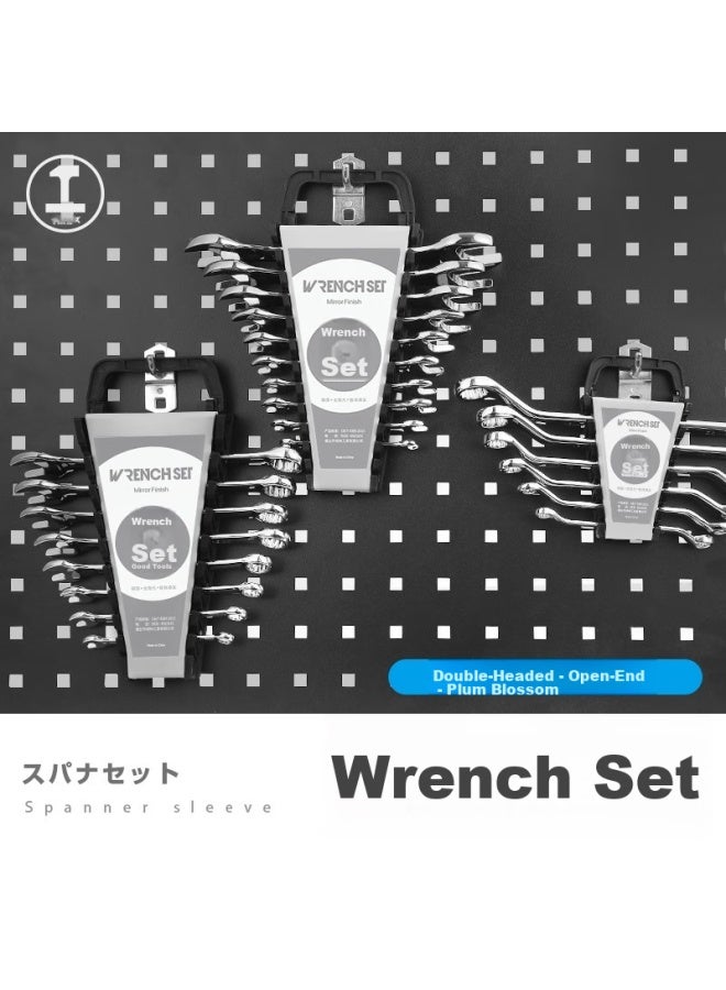 Greener Wrench Set, Combination Open-end And Box-end, 14-piece Set, 8mm-24mm, Quick-release Fixed Wrench, For Car Repair - Image 4