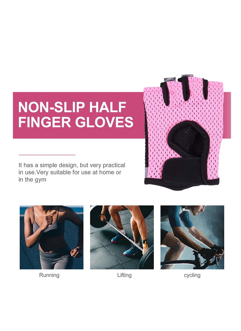 WENBO Breathable Sports Gloves Black Sports Gloves Cycling Gym Non-slip Half Finger Gloves for Women Men  - Image 4