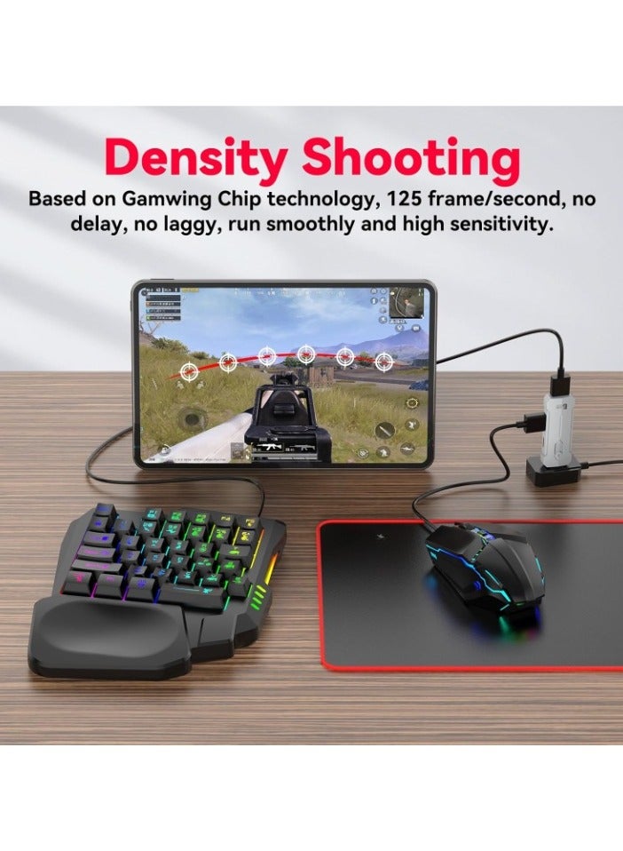 CLUSPEX Mobile Phone Game Handle Keyboard 5 in 1 Mobile Game Combo Pack - Image 2