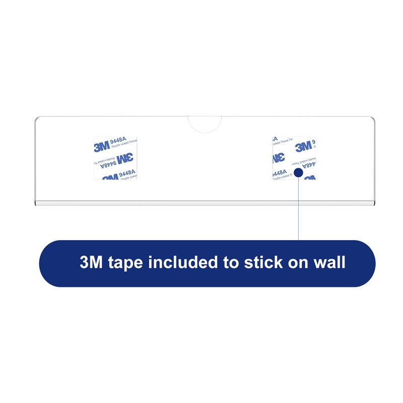 KOTEMON Acrylic Wall Name Plate Holder, Door Plate with Adhesive Tapes, Clear Sign Holder Frame, 2"x8", 10 Pack - Image 4
