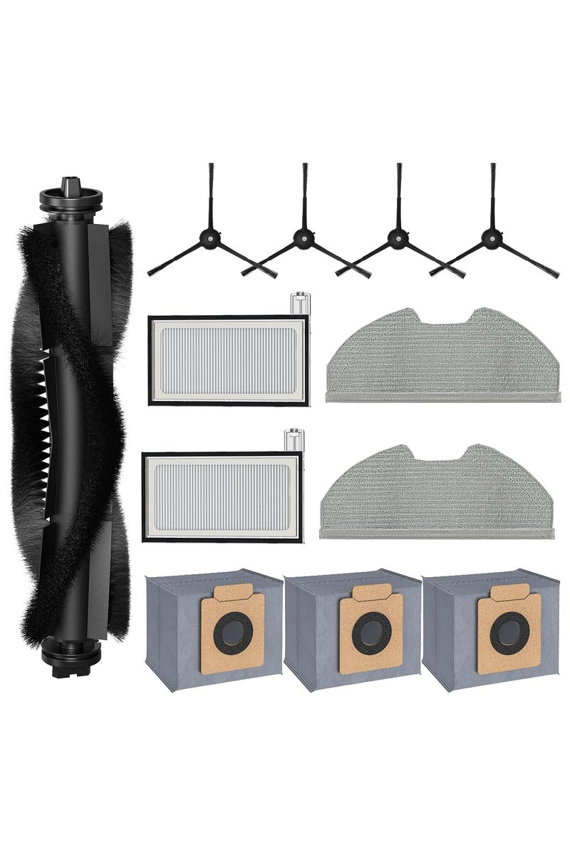 Neox 12 Replacement Kits  Compatible with Eufy Clean X8 Pro Robot Vacuum Cleaner X8 Pro Accessories, 1*Main Brush 2*Hepa Filters 2*Mop Pads 3*Vacuum Bags 4*Side Brushs - Image 1