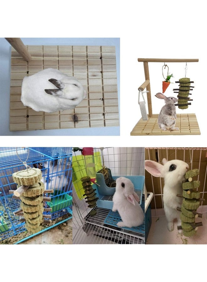 هامليدي لوح خدش أرنب هاميليدي، ألعاب مضغ للأرانب، ألعاب أرانب خشبية للأرانب الداخلية، ألعاب إثراء الأرانب المللية لشينشيلا وخنازير غينيا والقنفذ - Image 4