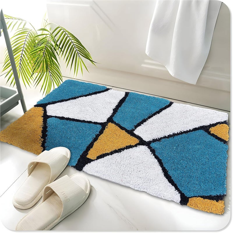 AAZEEM Absorbent Door Mat for Indoor Entrance 16x24 Inch Non Slip Mat for Front Door Entryway,Soft Cotton Home. Hotel Balcony Floor Carpet,Yellow,Rectangular - Image 1