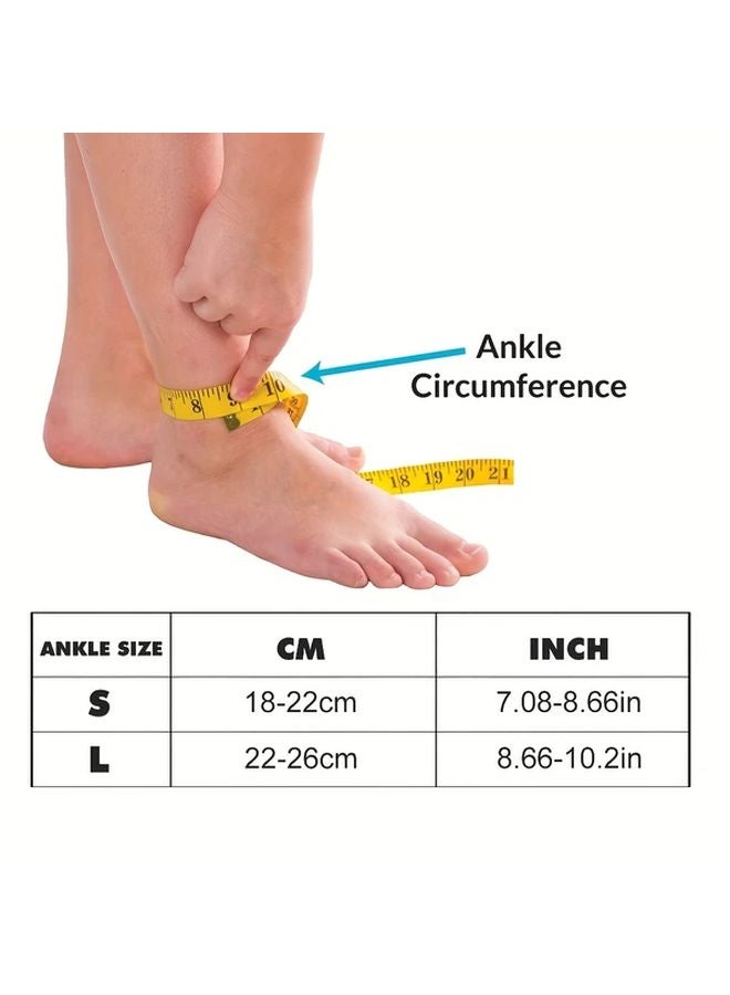 Black S Adjustable Ankle Brace Support Breathable Elastic Lace Up Stabilizer for Men Women - Image 3