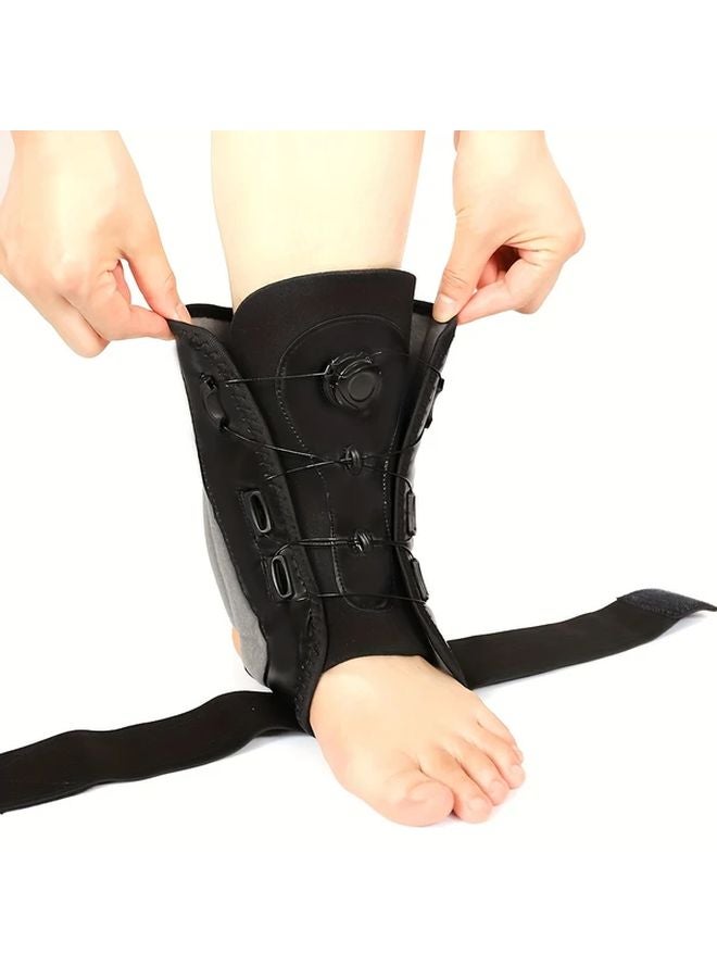 Black S Adjustable Ankle Brace Support Breathable Elastic Lace Up Stabilizer for Men Women - Image 4